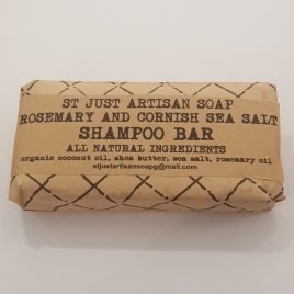 st just artisan soap shampoo bar, rosemary and cornish seasalt